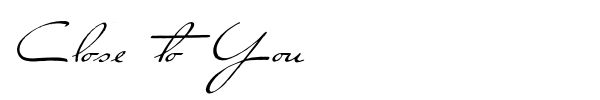 Close to You font preview